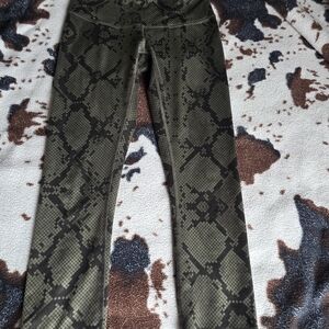 lululemon athletica Green and Black Patterned Leggings